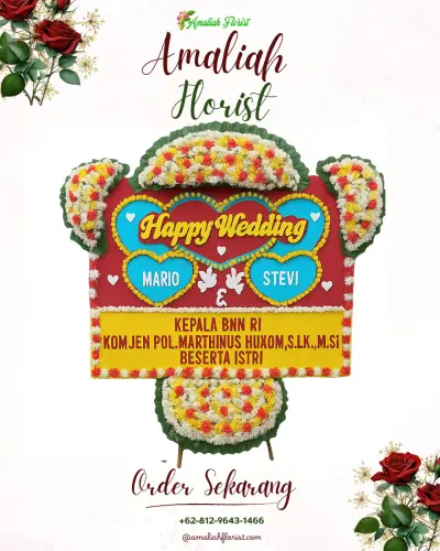 Karangan Papan Bunga Pernikahan di Dukuhsalam